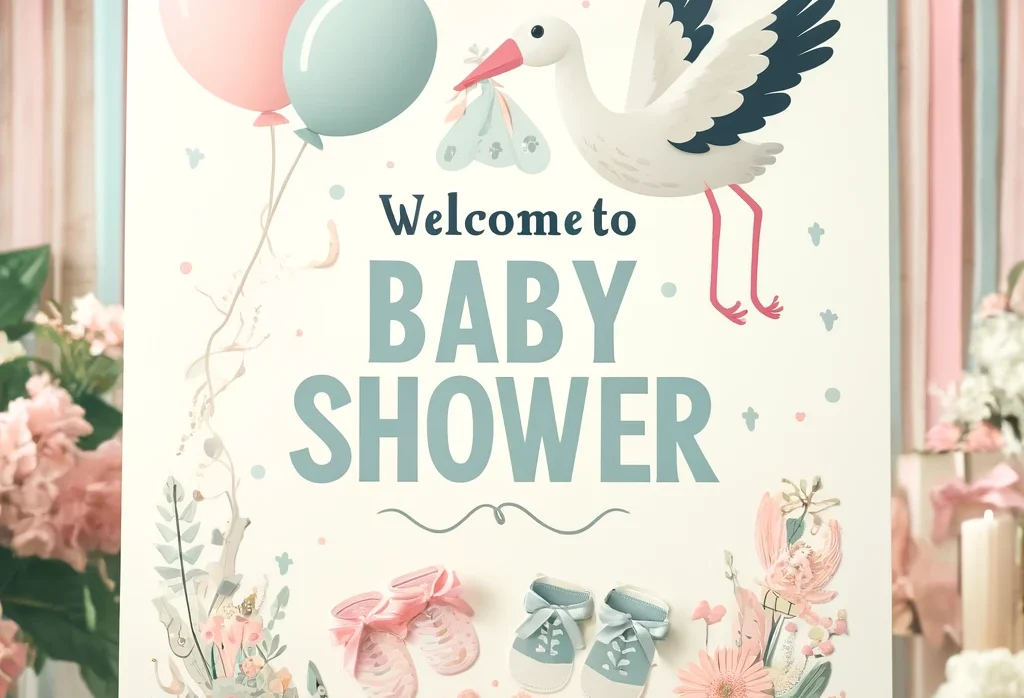 baby shower welcome sign